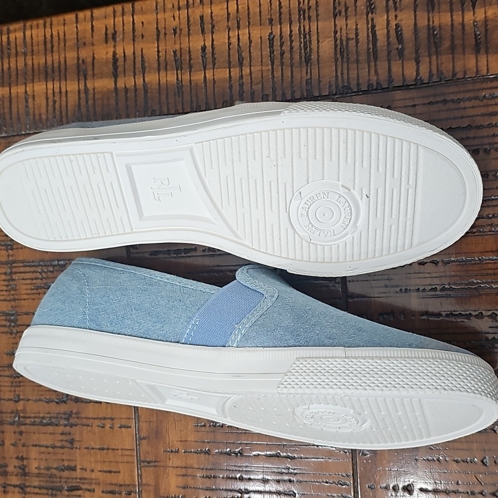 Ralph Lauren Denim Blue Slip-On Loafers - Picture 3 of 3